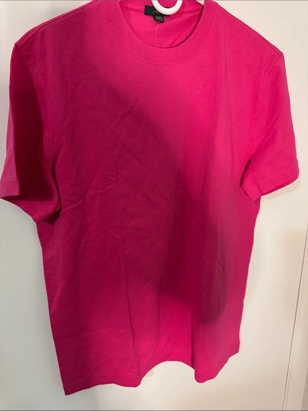 J. Crew Men's Medium Bright Pink Crewneck Tee NWT